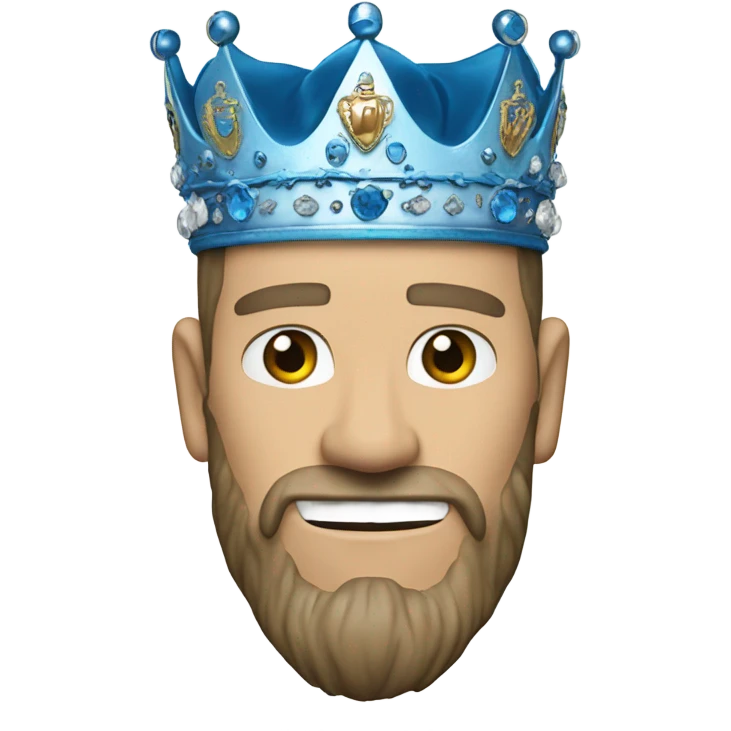 Dan Campbell in Honolulu blue in a crown emoji