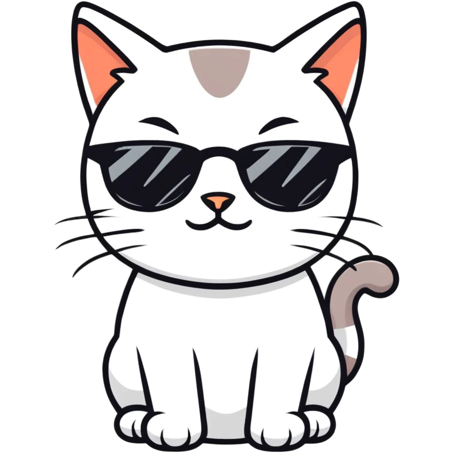 Cat with sunglasses emoji