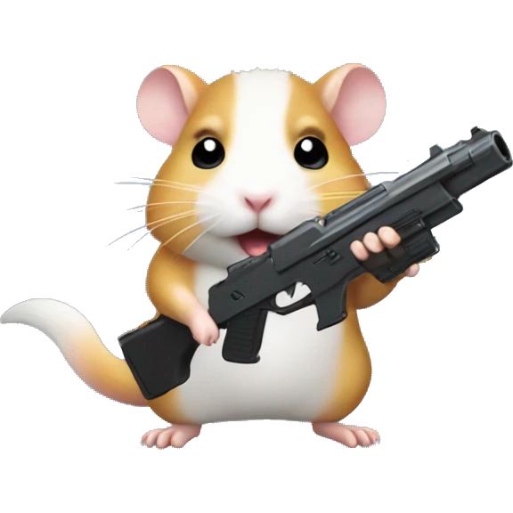 hamster with gun emoji