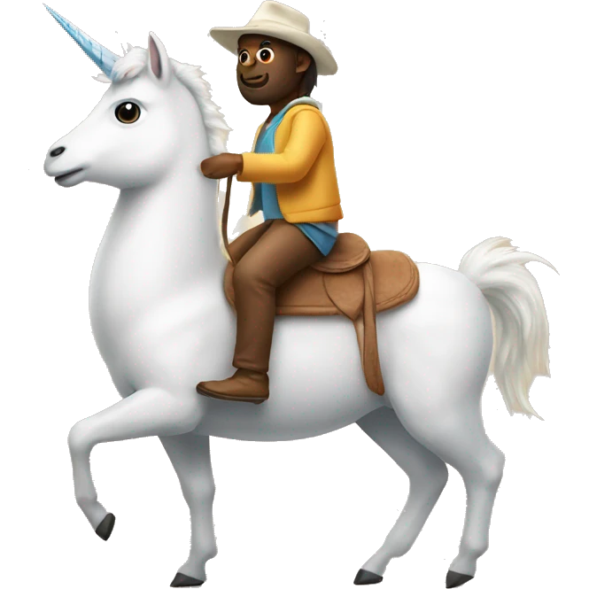 Unicorn riding llama emoji