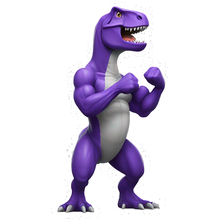 Trex flexing muscles emoji