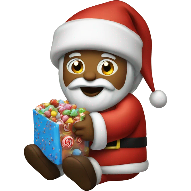 Santa eating candy  emoji