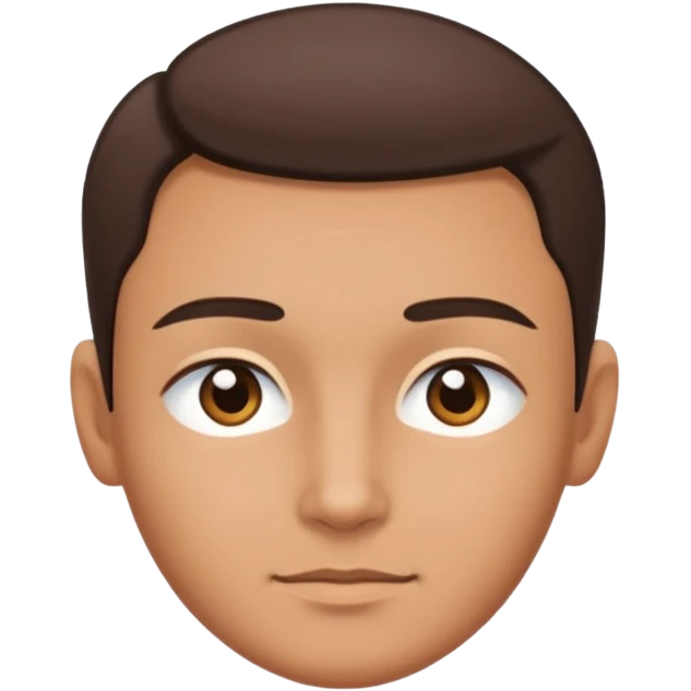 emoji of a human forehead, simple and clean cartoon style, only showing the upper part of the face from eyebrows to hairline emoji