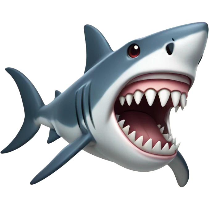 Shark with human teeth emoji