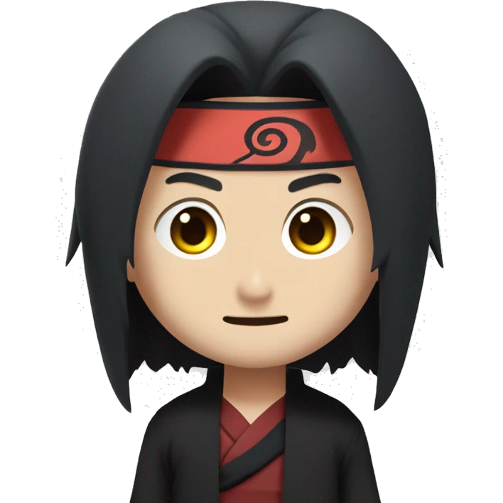 A TOK emoji of Itachi from Naruto’s Shippuden, white background emoji