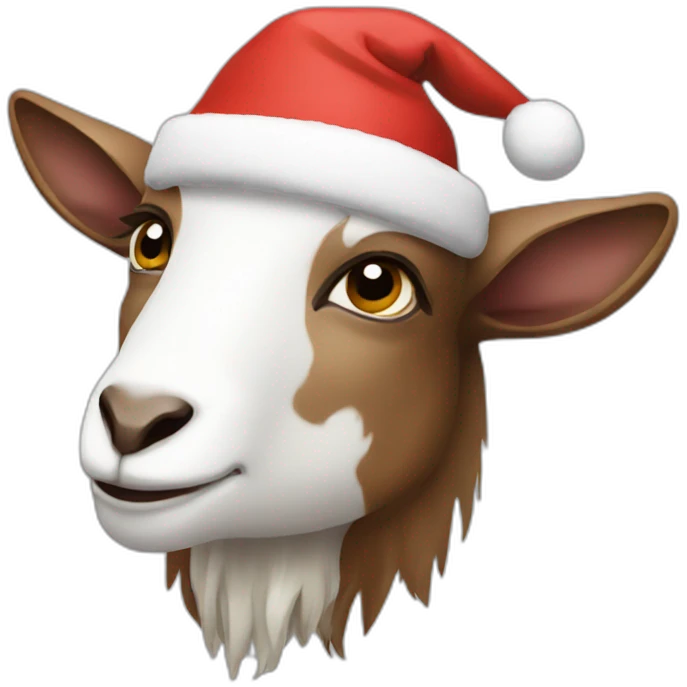 a christmas goat emoji