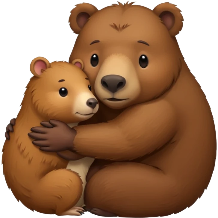 Oso con un capibara  emoji