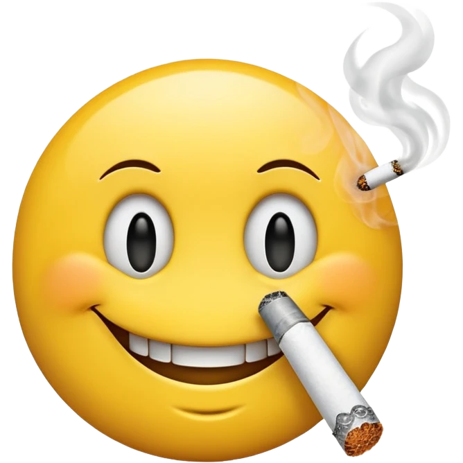 smiley smoking a cigarette emoji