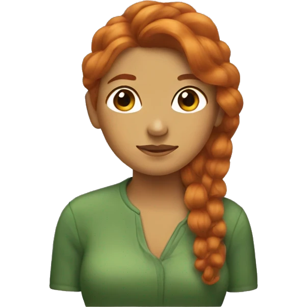 Turtle emoji with ginger woman hair emoji