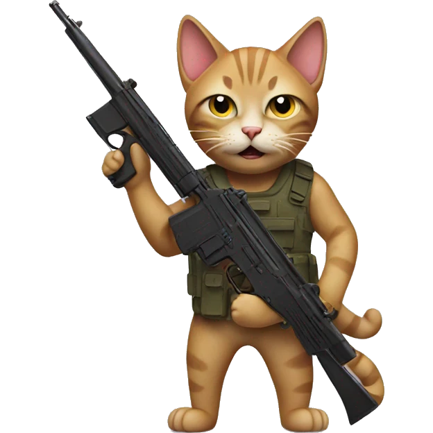 cat with a gun emoji