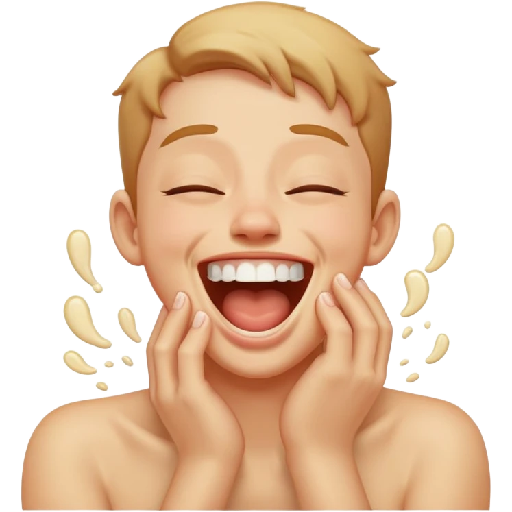 Person choking themselves laughing  emoji