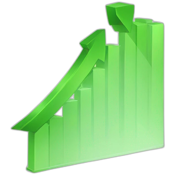 green arrow graph trending up emoji