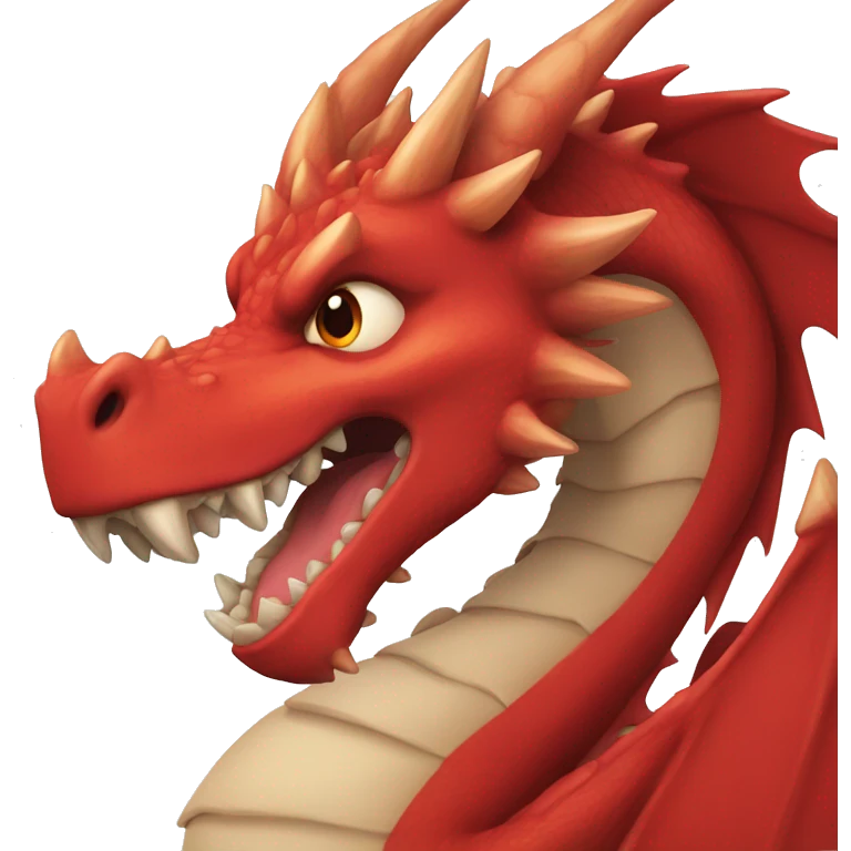 red ferocious dragon emoji
