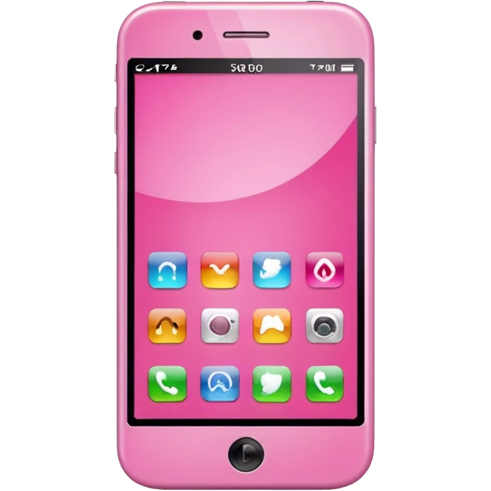 pink mobile phone emoji