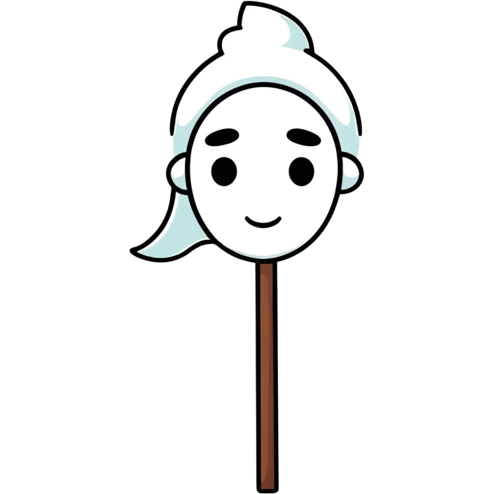 cartoon stick with a face emoji