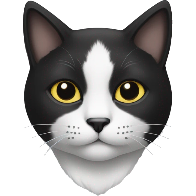 Black and white cat emoji