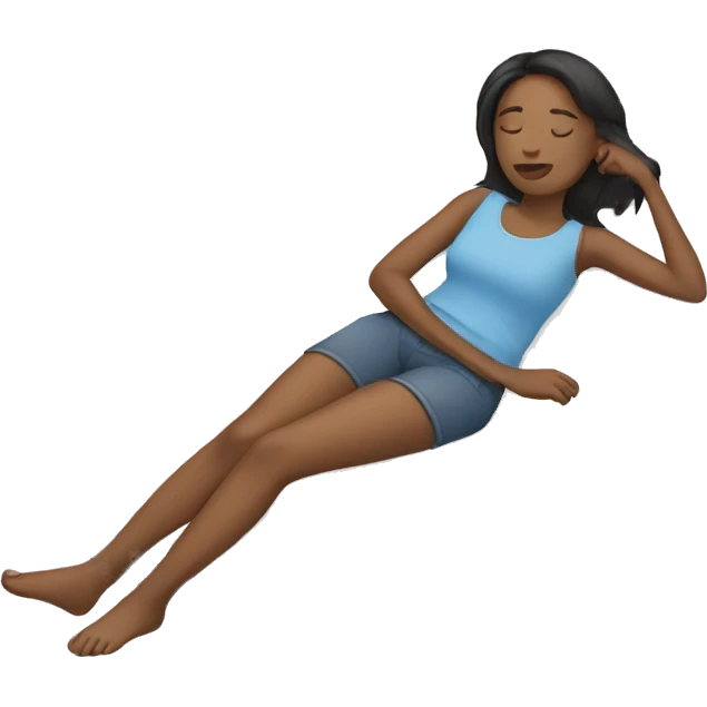 Create a girl lying down  emoji