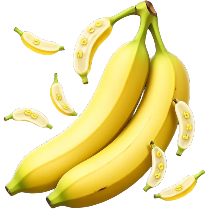 Banana wrapped in small glowing lights. emoji