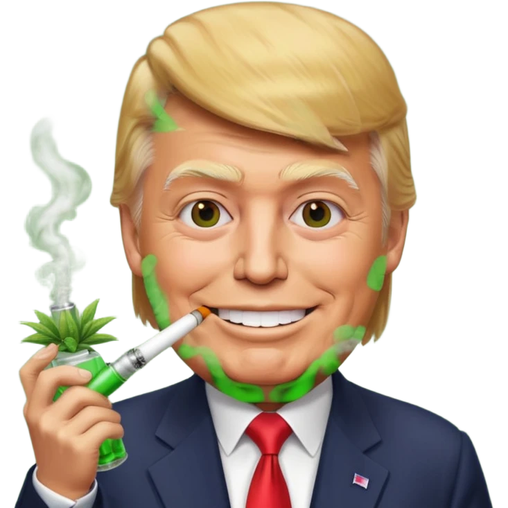 Donald Trump smoking weed bong emoji