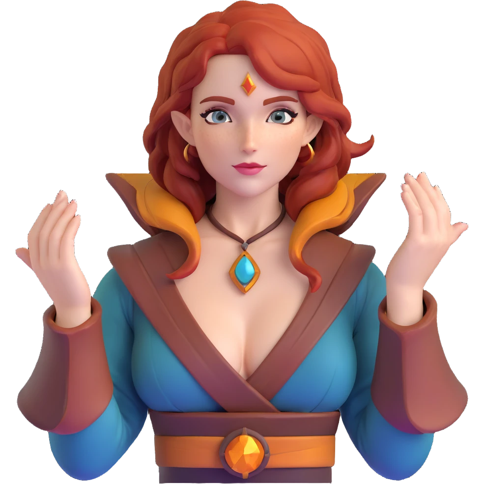Triss Merigold sorceress with auburn hair emoji