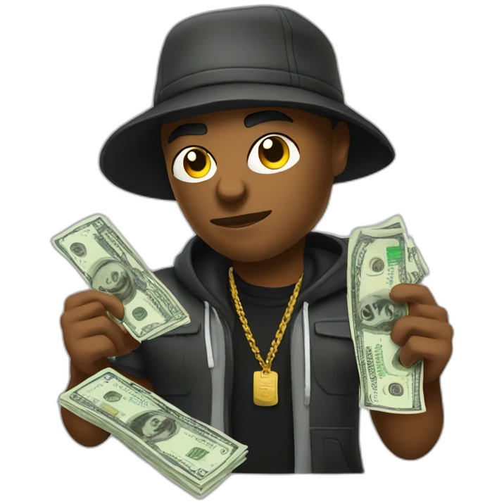 gangsta with cash emoji