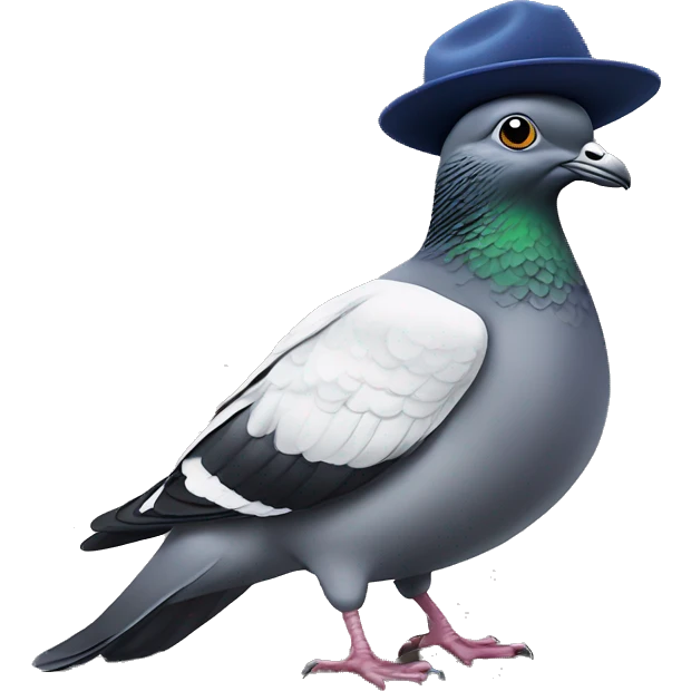 New York Pigeon with yankee hat emoji
