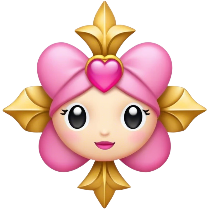 belief gold pink emoji