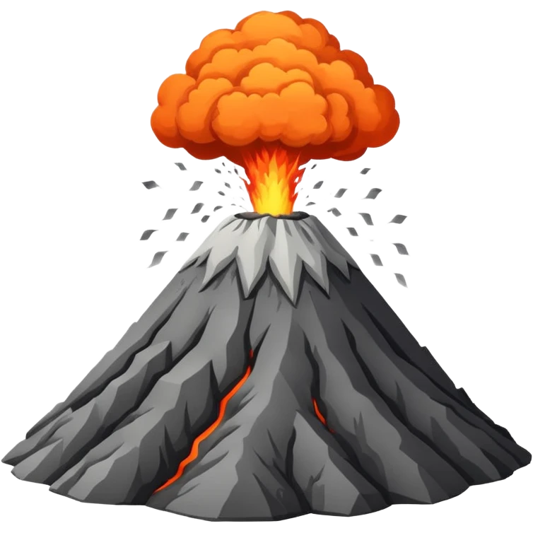 Volcano before eruption emoji