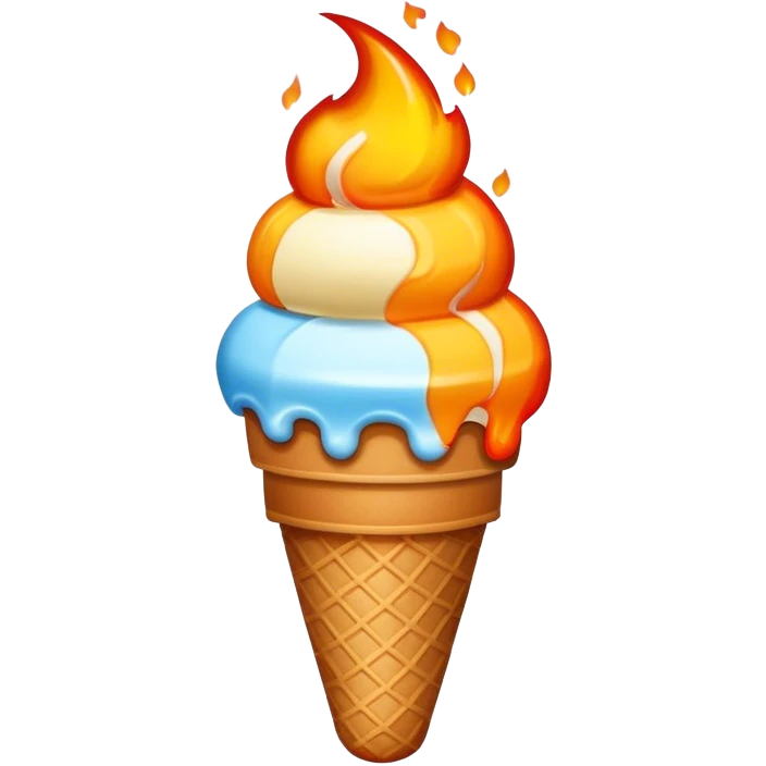 fire ice cream emoji
