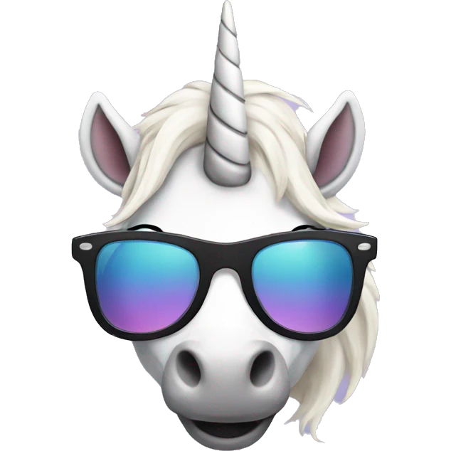 Unicorn wearing sunglasses  emoji