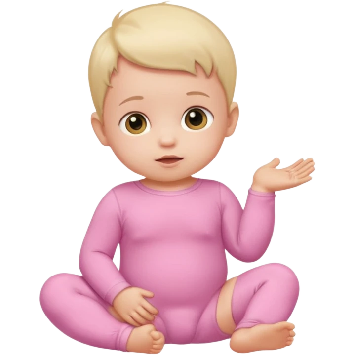 little baby in pink bodysuit emoji
