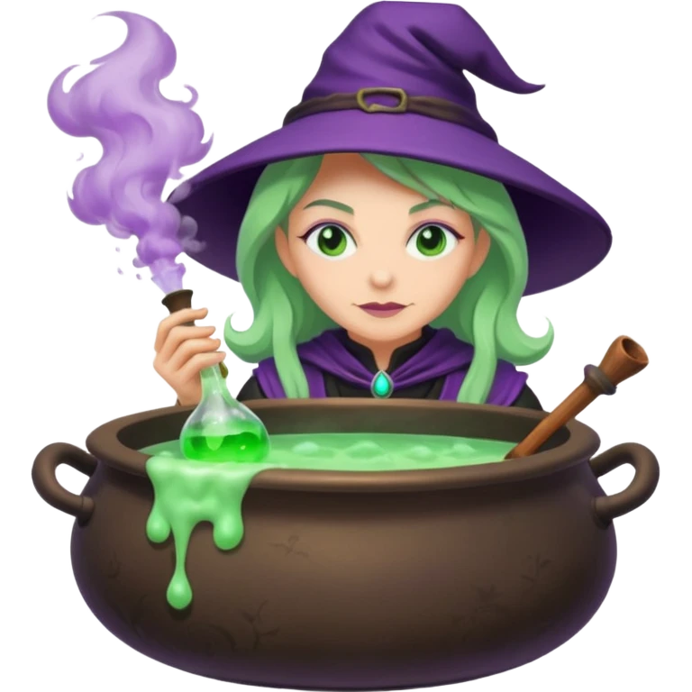 green witch cooking potion emoji