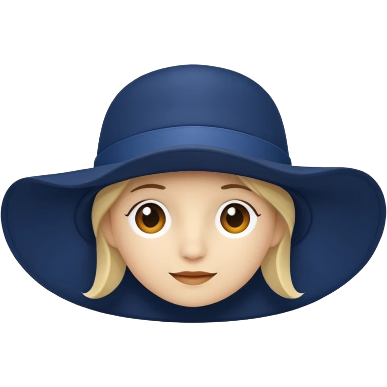 navy blue wide-brim hat emoji