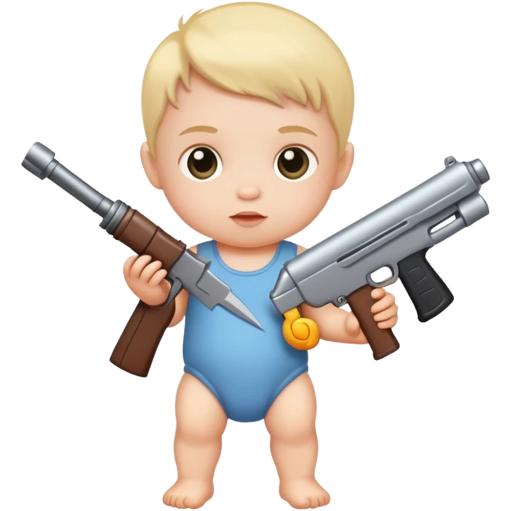 Baby with a weapon  emoji