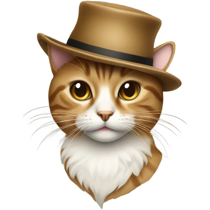 Cat wearing a hat emoji