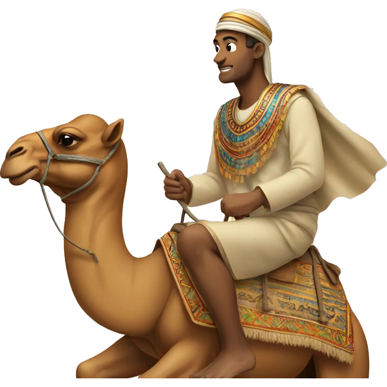 Man on a camel in egypt emoji