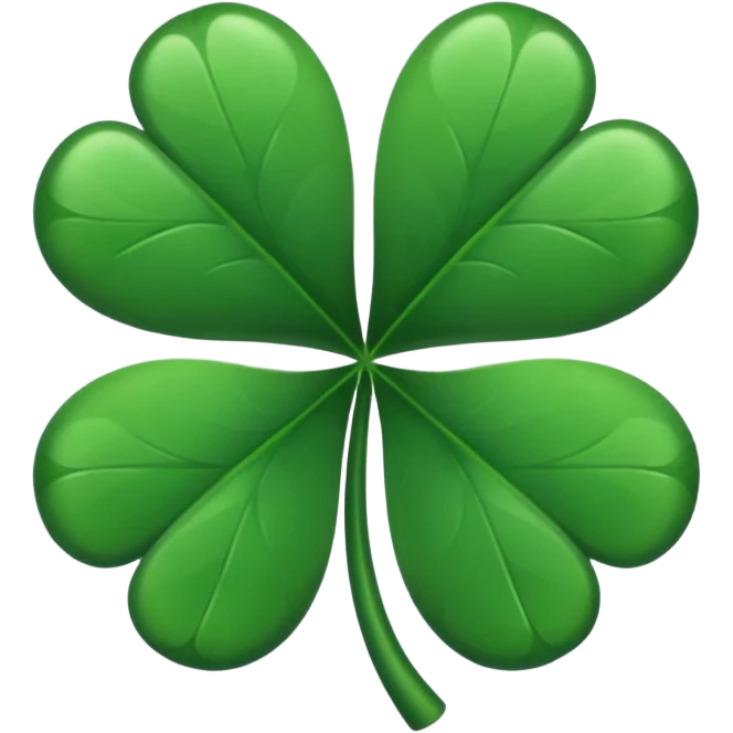 black 5 leaf clover emoji
