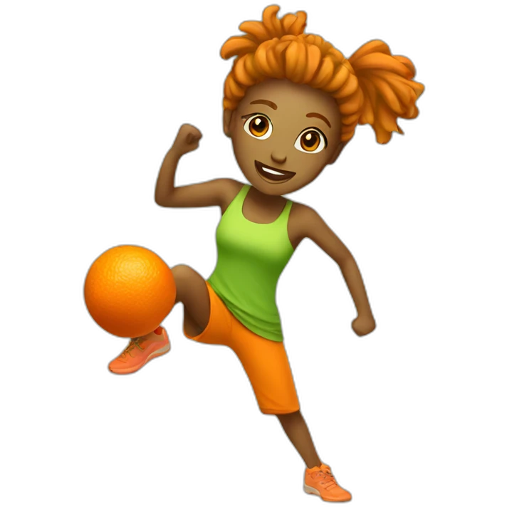 zumba green orange emoji