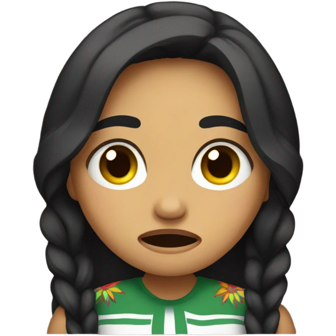Mexican girl crying emoji