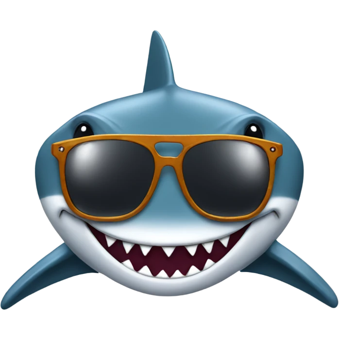 Shark with sunglasses  emoji