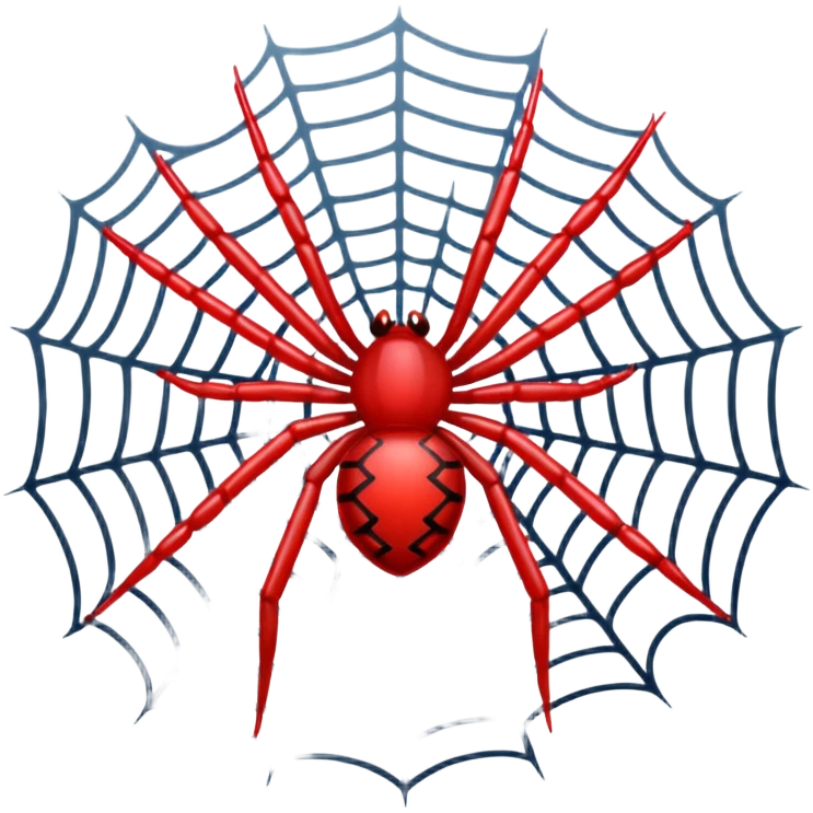 red dumb spider web emoji