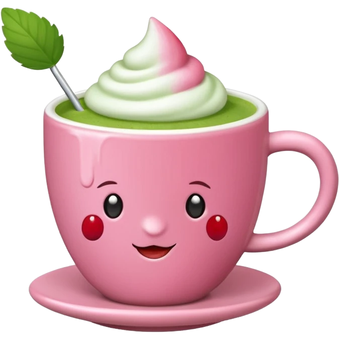 strawberry matcha  emoji
