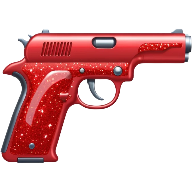 red glitter gun emoji