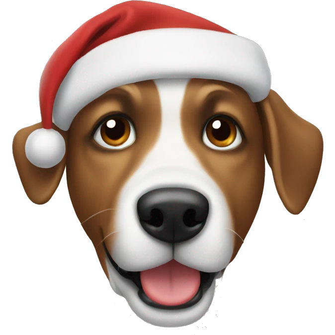 Christmas dog emoji