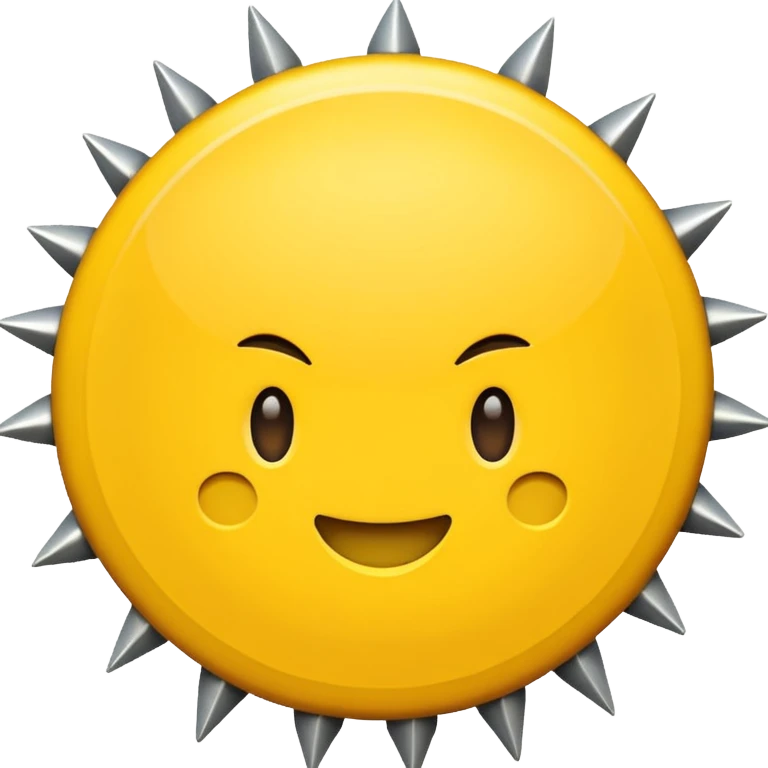 Has un círculo  amarillo con puas amarillas y una pleca dentro emoji