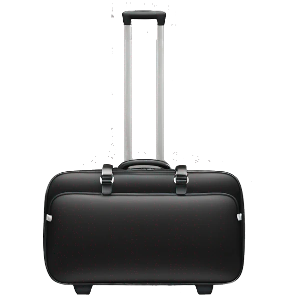 black trolley bag men emoji