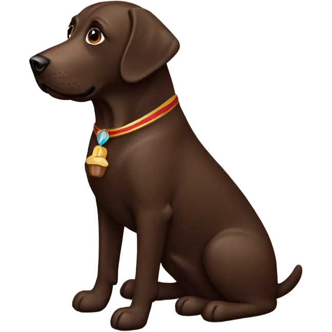 Chocolate Labrador nutcracker  emoji