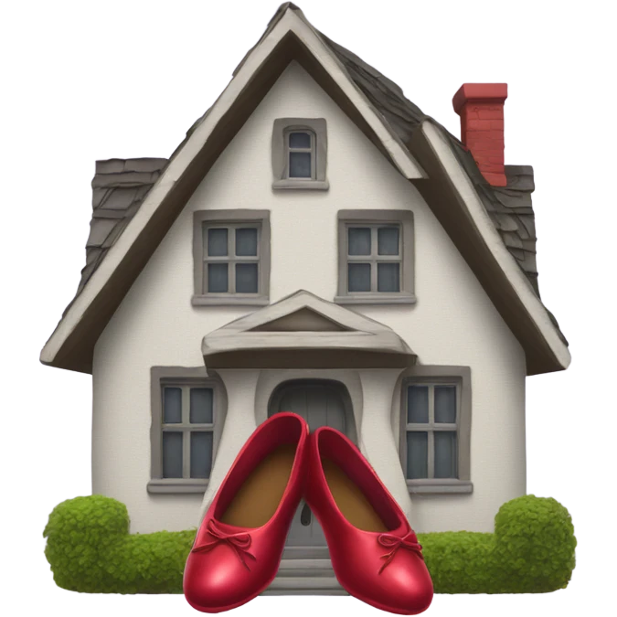 House with legs sticking out ruby slippers emoji