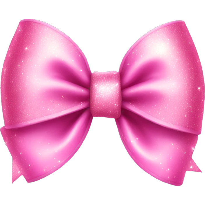 Pink sparkly bow  emoji