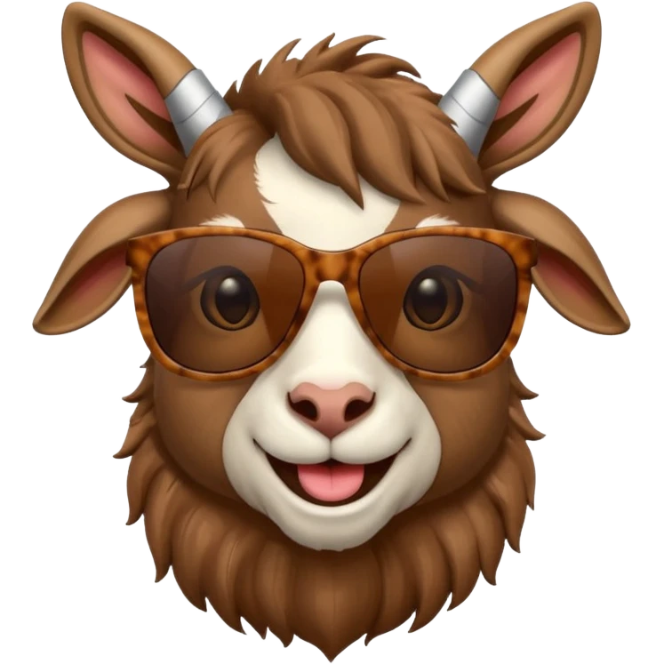 Goat with sunglasses  emoji